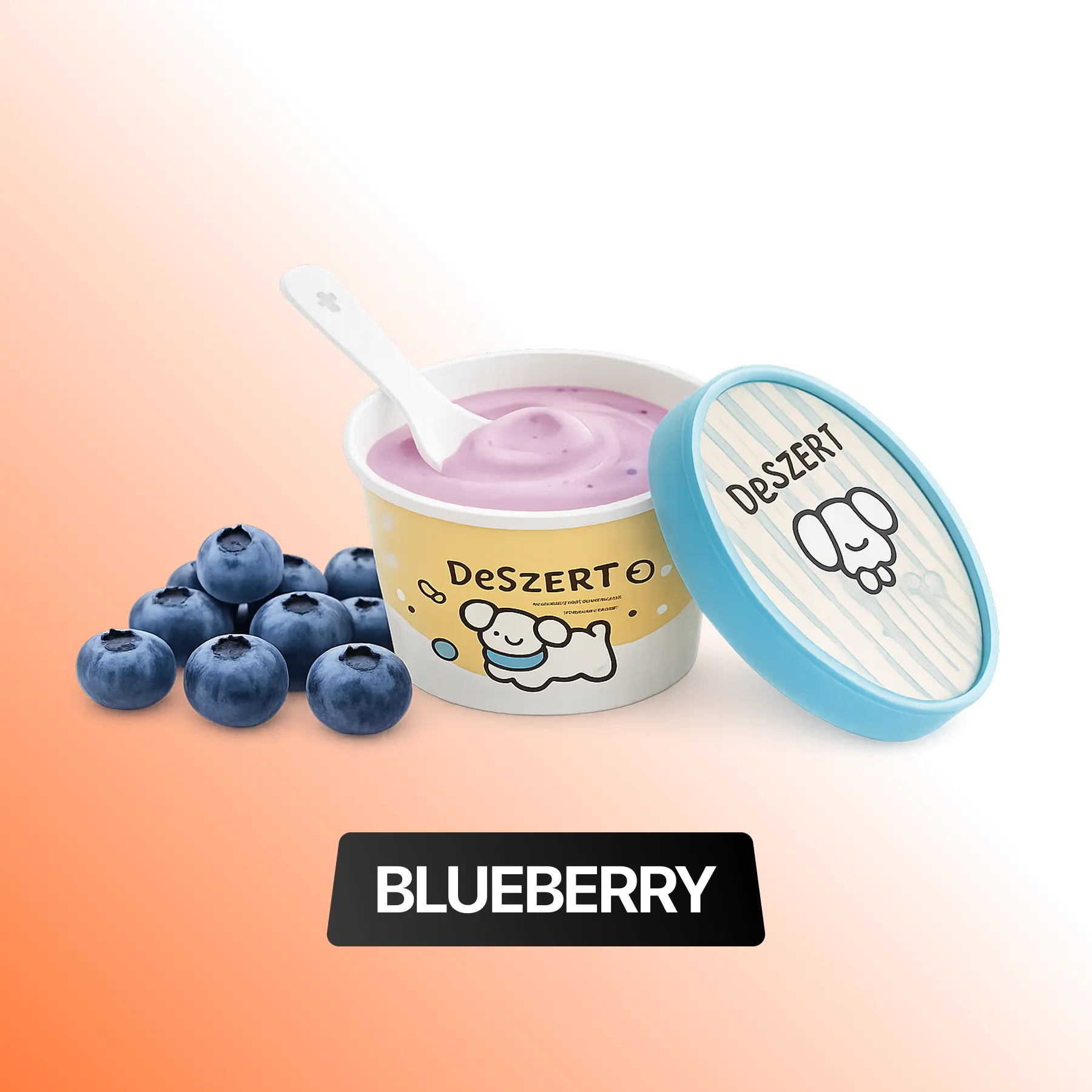 dessert cup blueberry
